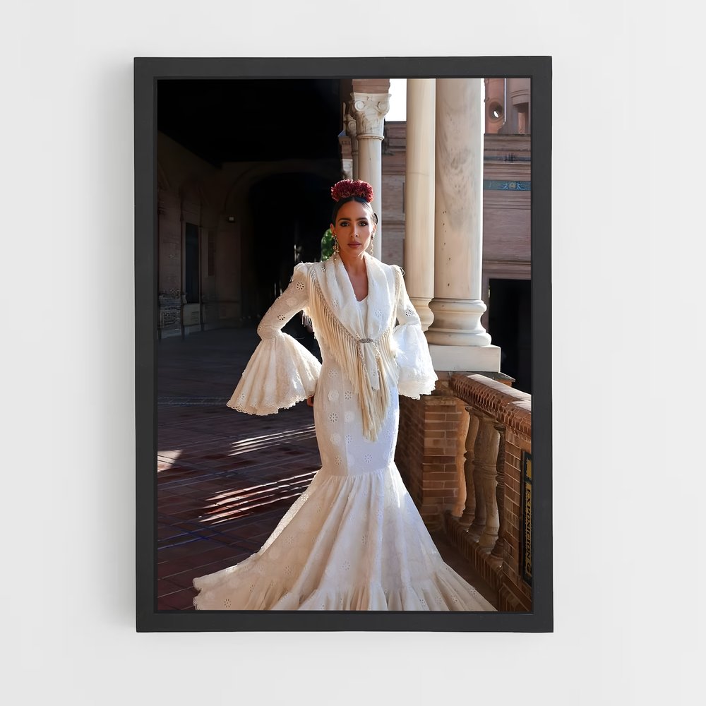 Poster Flamenco en Blanc – affiche Danse (vue 2)